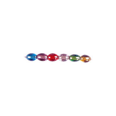 Oval 4x6mm AB Luster Glass Beads Mixed Colors 3081