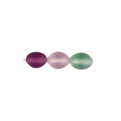 Oval 10x13mm Frost Glass Beads Mixed Colors 3092