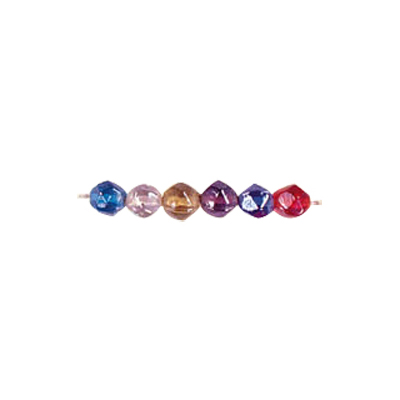Faceted Diamond 6mm AB Luster Glass Beads Mixed Colors 3097