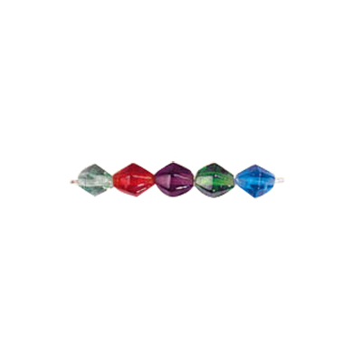 Faceted Bi cone 6x7mm Plain Glass Beads Mixed Colors 3099