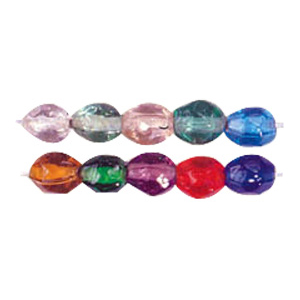 Faceted Oval Glass Beads 3232