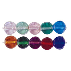 Flat Round Glass Beads 3272