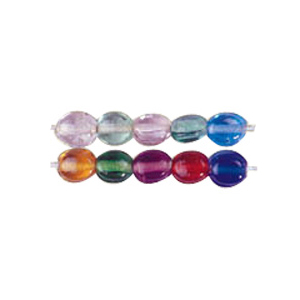 Flat Oval Glass Beads 3278