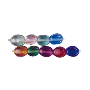 Flat Oval Glass Beads 3279