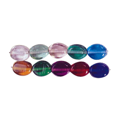 Flat Oval Glass Beads 3282