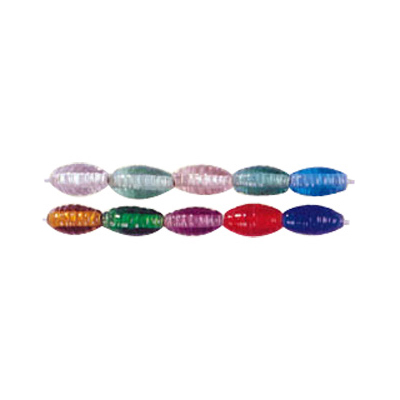 Threaded Oval Glass Beads 3294