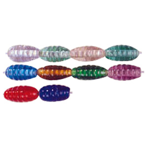 Threaded Oval Glass Beads 3300