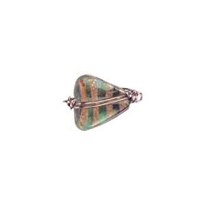 Wire Caged Glass Beads 3364