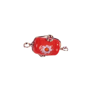 Wire Caged Glass Beads 3372