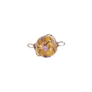 Wire Caged Glass Beads 3382