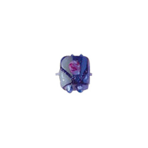 2 tone 50 or 50 Blue Stone Stringer Lampwork Glass Beads 3470