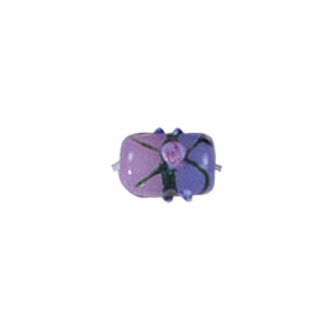 2 tone 50 or 50 Blue Stone Stringer Lampwork Glass Beads 3480