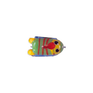 Fish Beads with Lampworked Glass Stringer 3492