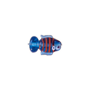 Fish Beads with Lampworked Glass Stringer 3496