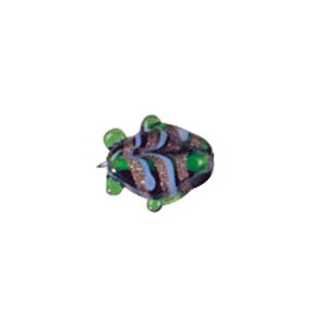 Fish Glass Beads with Lampworked Feather 3500