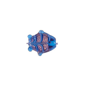 Fish Glass Beads with Lampworked Feather 3503