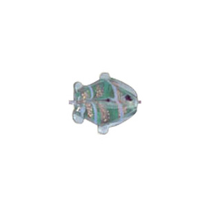 Fish Glass Beads with Lampworked Feather 3506