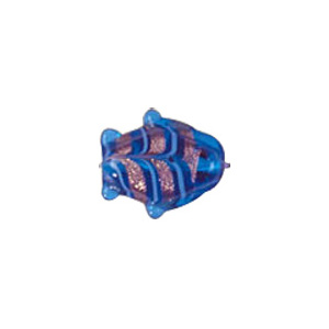 Fish Glass Beads with Lampworked Feather 3511