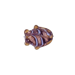 Fish Glass Beads with Lampworked Feather 3515