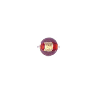 Gold Foiled Glass Beads with Colored baseline 3544