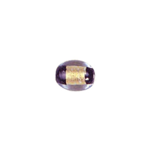 Gold Foiled Glass Beads with Colored baseline 3547