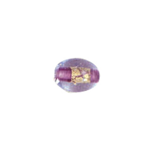 Gold Foiled Glass Beads with Colored baseline 3550