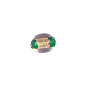 Gold Foiled Glass Beads with Colored baseline 3553