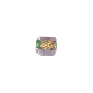 Gold Foiled Glass Beads with Colored baseline 3556