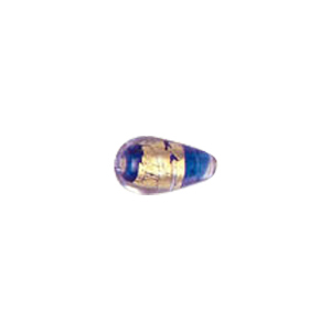Gold Foiled Glass Beads with Colored baseline 3561