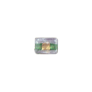 Gold Foiled Glass Beads with Colored baseline 3567