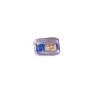 Gold Foiled Glass Beads with Colored baseline 3569