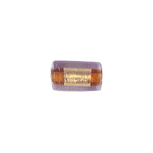 Gold Foiled Glass Beads with Colored baseline 3584