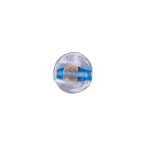 Gold Foiled Glass Beads with Colored baseline 3589