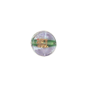 Gold Foiled Glass Beads with Colored baseline 3591