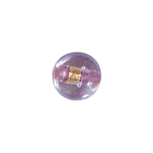 Gold Foiled Glass Beads with Colored baseline 3593