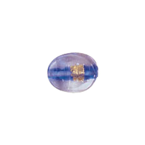Gold Foiled Glass Beads with Colored baseline 3596
