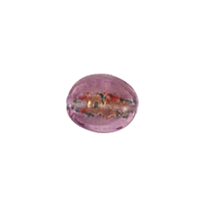 Gold Foiled Glass Beads with Colored baseline 3597