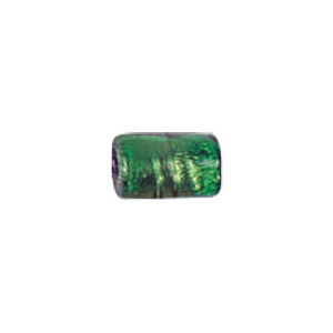 Silver Foiled Mirror layered Glass Beads 3608