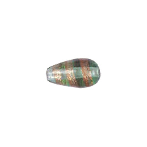 Basic Gold stone Striped Glass Beads 3661