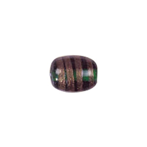 Basic Gold stone Striped Glass Beads 3669