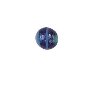 Blue Stone Striped Glass Beads 3697