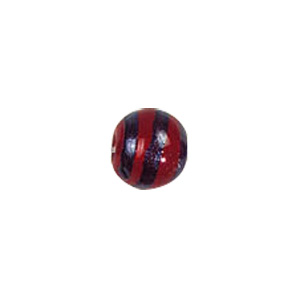 Blue Stone Striped Glass Beads 3702