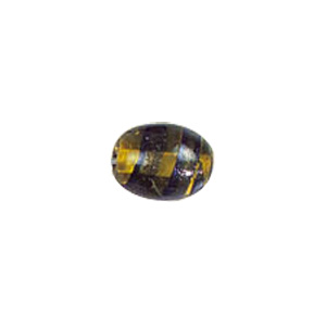 Blue Stone Striped Glass Beads 3712
