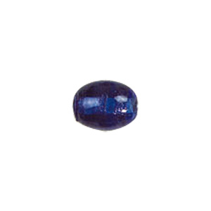 Blue Stone Striped Glass Beads 3715