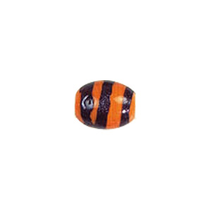 Blue Stone Striped Glass Beads 3717