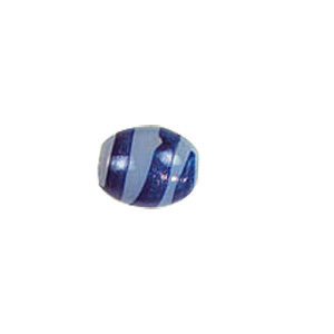 Blue Stone Striped Glass Beads 3718