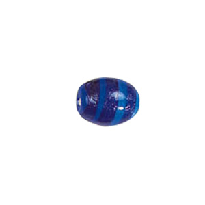 Blue Stone Striped Glass Beads 3719