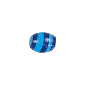 Blue Stone Striped Glass Beads 3720