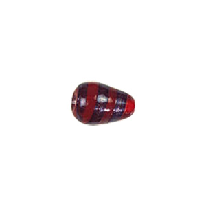 Blue Stone Striped Glass Beads 3725