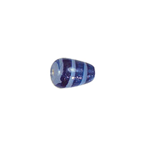 Blue Stone Striped Glass Beads 3727